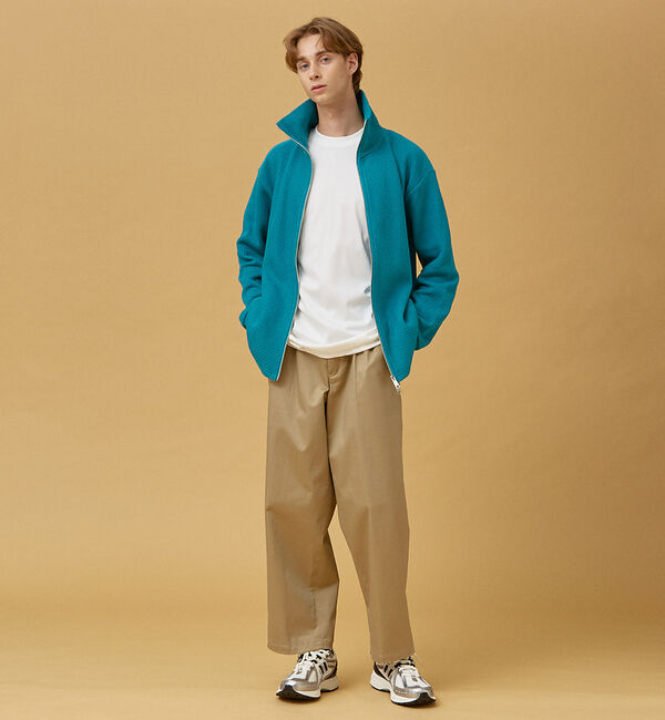 ABAHOUSE「【ハイネック】ドライバーズニット/ジップカーディガン」|カーディガン|