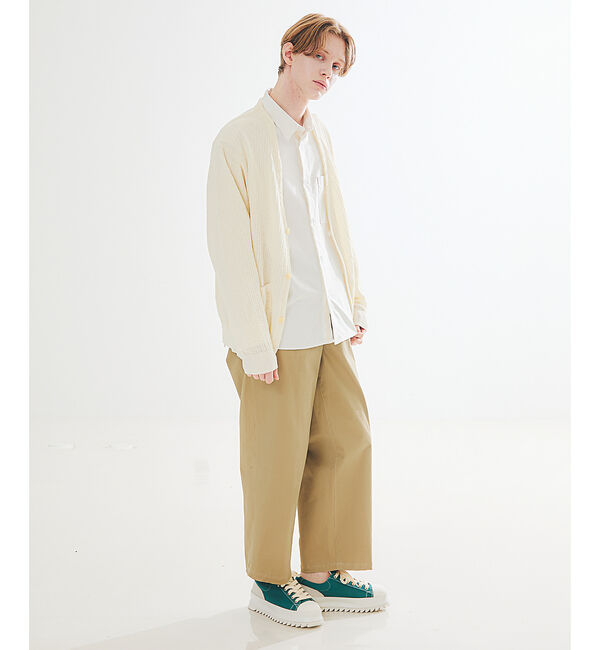 ABAHOUSE「【メッシュニット】ドライタッチ 比翼 カーディガン / シアーカーディガン」|カーディガン|