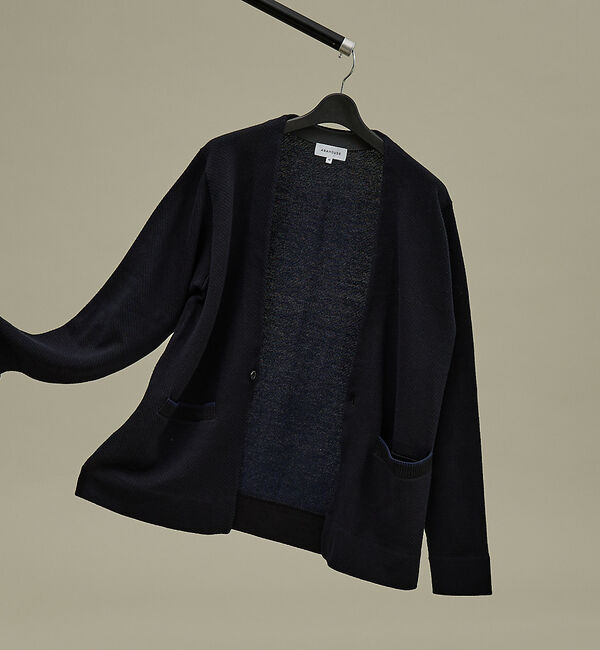 ABAHOUSE「バイアスジャガード 1ボタン カーディガン」|カーディガン|