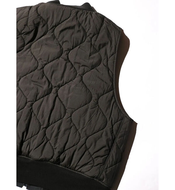 ABAHOUSE「【MADE IN STANDARD】 BLACK MA-1 VEST REVER」|ベスト・ジレ|