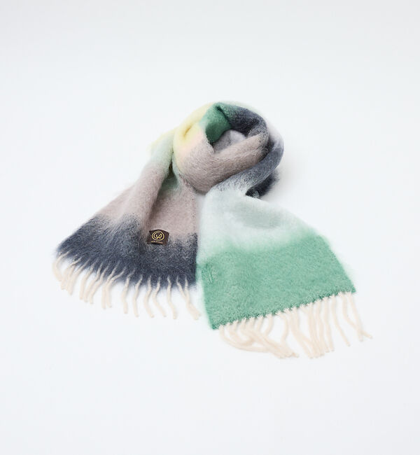 ABAHOUSE「【MANTAS EZCARAY】モヘアマフラー / FOULAND」|マフラー|ブラック