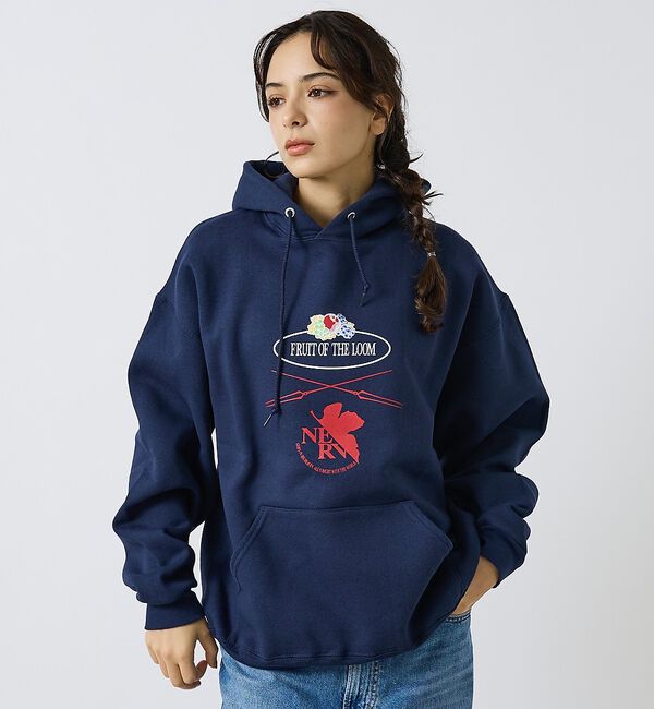 ABAHOUSE「【FRUIT OF THE LOOM】FTL&times;EVA ロゴプリントフーディー /」|パーカー|