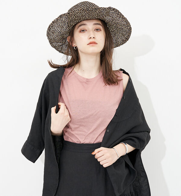 Rouge vif「ナチュラルダイノースリーブカットソー」|Tシャツ・カットソー|スモークピンク