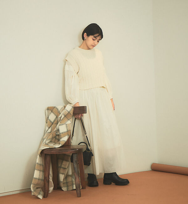 Rouge vif「【CLUNY LACE】レースバックシャンワンピース」|ワンピース|