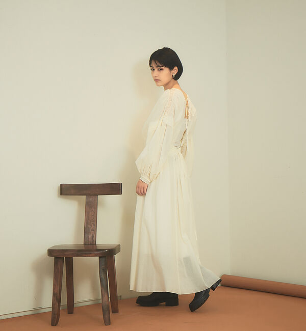 Rouge vif「【CLUNY LACE】レースバックシャンワンピース」|ワンピース|