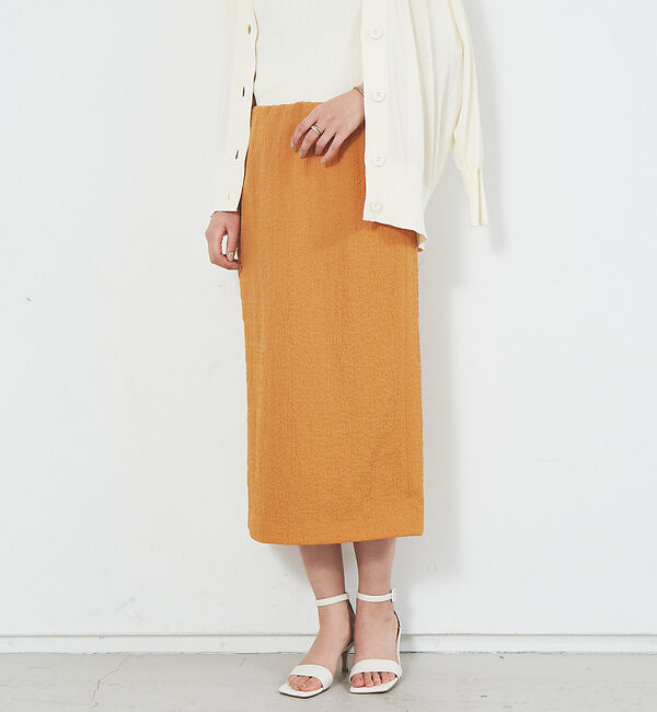 Rouge vif「変わり織り4WAYストレッチタイトスカート」|スカート|オレンジ