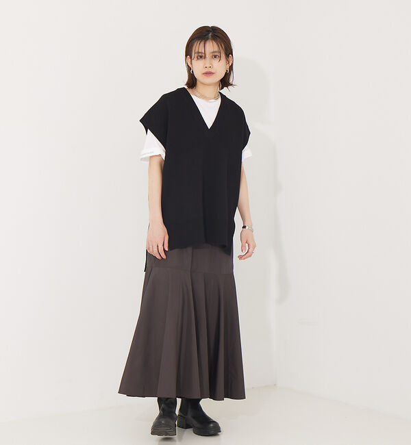 Rouge vif「【セットアップ対応】ニットロングベスト」|ベスト・ジレ|