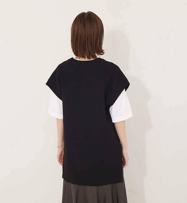Rouge vif「【セットアップ対応】ニットロングベスト」|ベスト・ジレ|