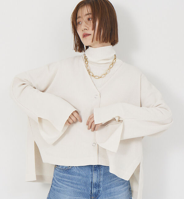 Rouge vif「ワッフルカーディガン」|カーディガン|アイボリー