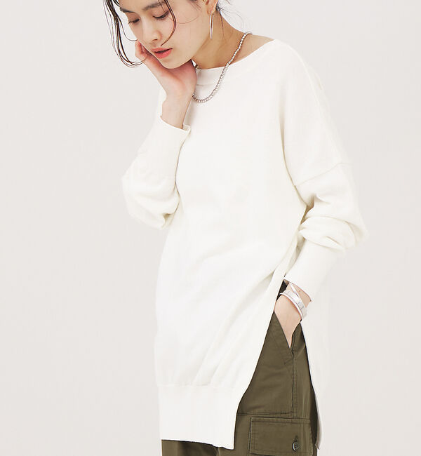 Rouge vif「サイドスリットニットPO」|ニット・セーター|オフホワイト