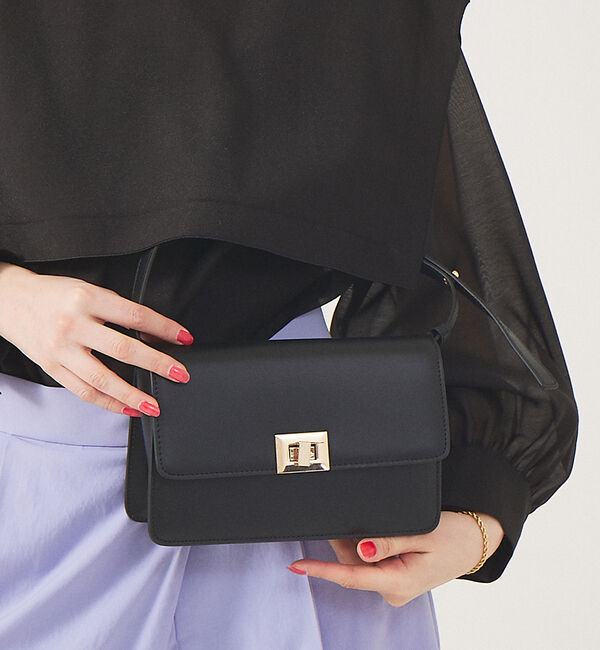 Rouge vif「スクエアショルダーバッグ」|ショルダー・メッセンジャー|ブラック