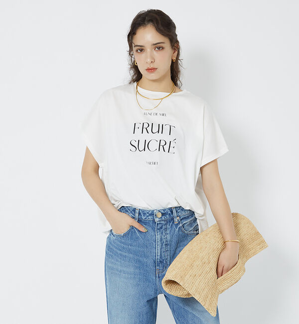Rouge vif「【一部店舗限定】シルケット天竺フレンチスリーブTシャツ」|Tシャツ・カットソー|