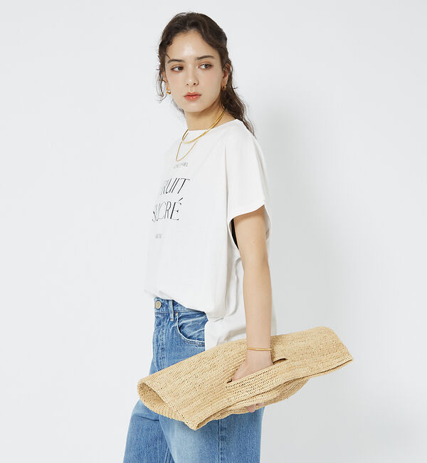 Rouge vif「【一部店舗限定】シルケット天竺フレンチスリーブTシャツ」|Tシャツ・カットソー|