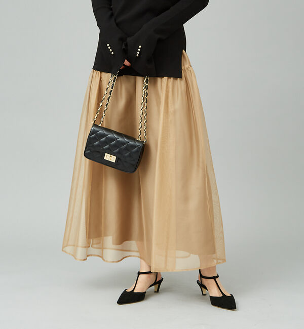 Rouge vif「シアー切替ギャザースカート」|スカート|