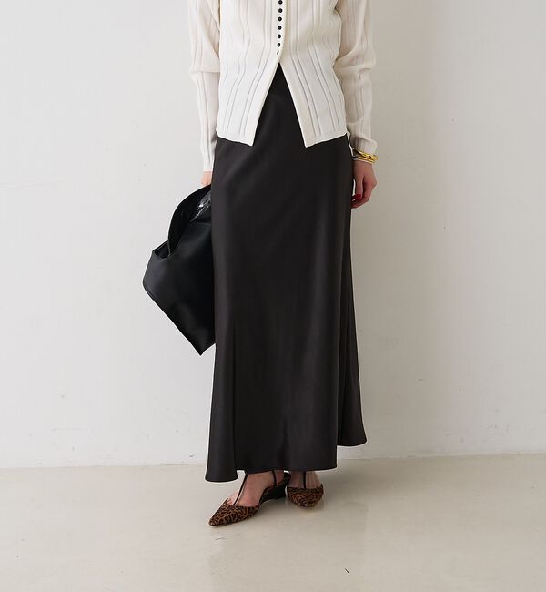 Rouge vif「サテンマーメイドイージーロングスカート」|スカート|