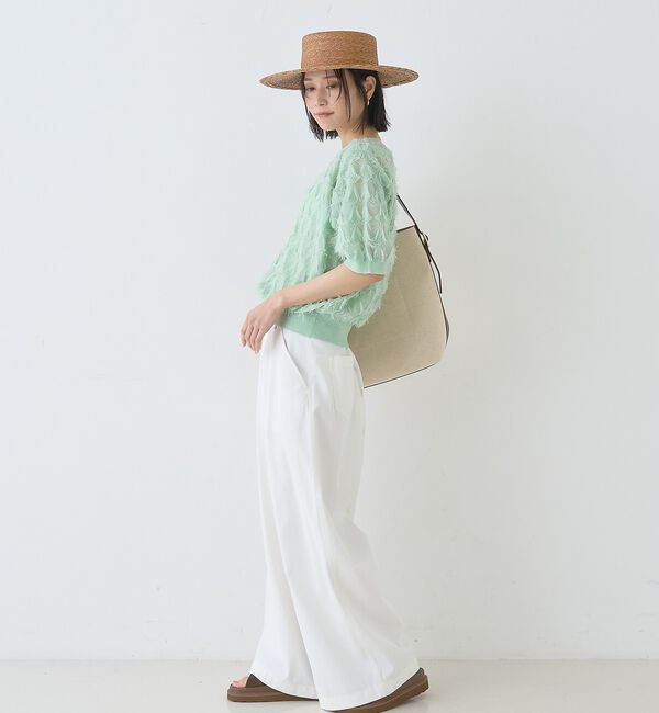 Rouge vif「ドットシアーフリンジニット」|ニット・セーター|