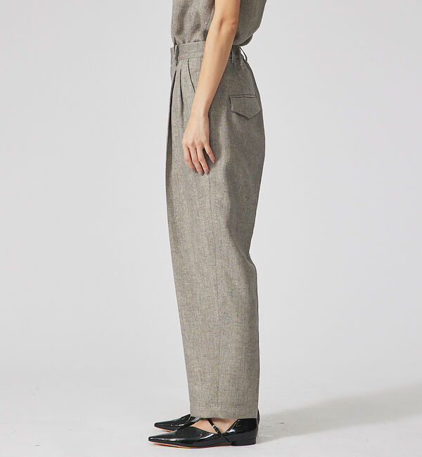 qualite「【セットアップ対応】ラメリネンタックパンツ」|その他|