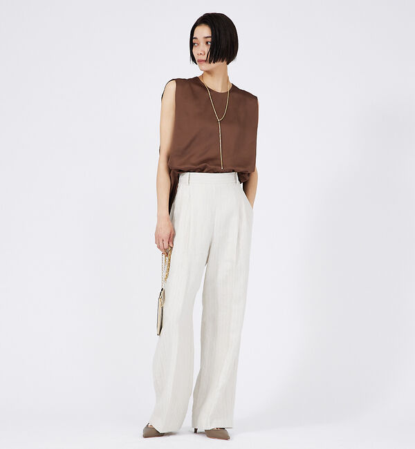 qualite「【セットアップ対応】ランダムヘリンボーンリネンパンツ」|その他|