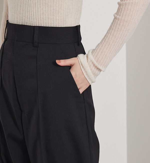 qualite「【Oggi 掲載】ツイルピンタックパンツ」|その他|