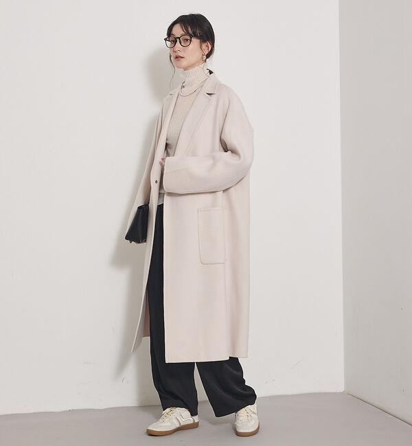 qualite「【毛玉になりにくい】ダブルフェイスチェスターコート」|その他|