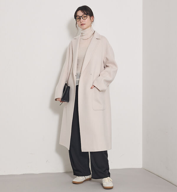 qualite「【毛玉になりにくい】ダブルフェイスチェスターコート」|その他|