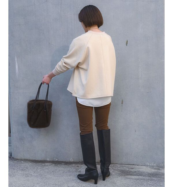 qualite「【ラフすぎない大人のスウェット】ラメスウェットプルオーバー」|スウェット・ジャージ|