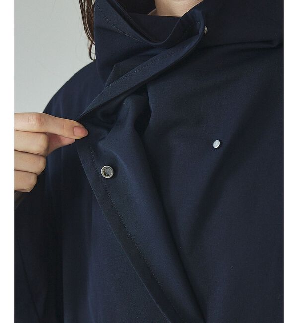 qualite「ネイビー数点入荷！在庫あるのみ！【大人のスプリングコート】オーバースタンドコート」|トレンチコート|