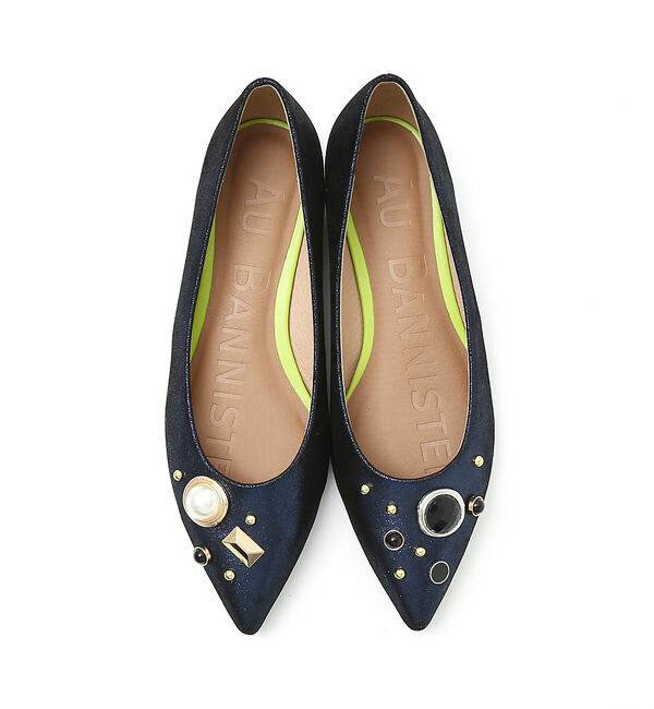 AU BANNISTER「アシンメトリービジューフラットパンプス」|パンプス|