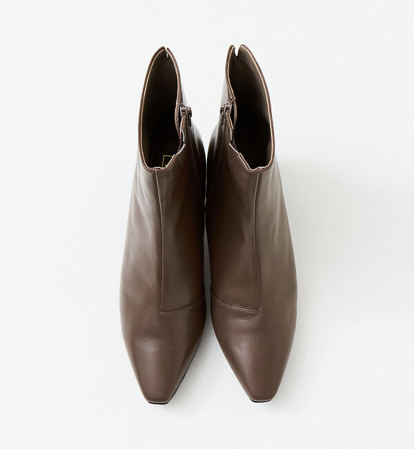 AU BANNISTER「【最高ブーツ/ 5.5cmヒール】スクエアトゥブーツ」|ショートブーツ|