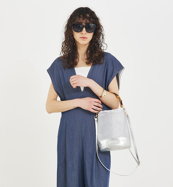 LOWELL things「●SOUER/バンブーハンドルチュールバッグ」|ハンドバッグ|