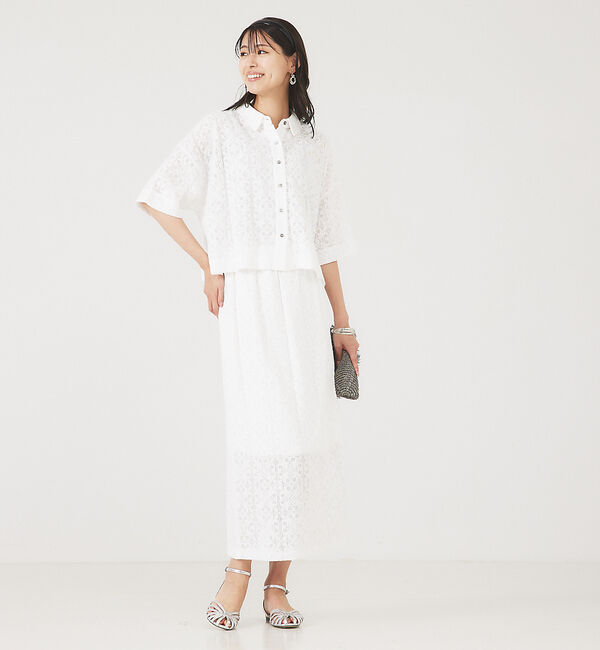 abahouse mavie「レースタイトスカート」|スカート|