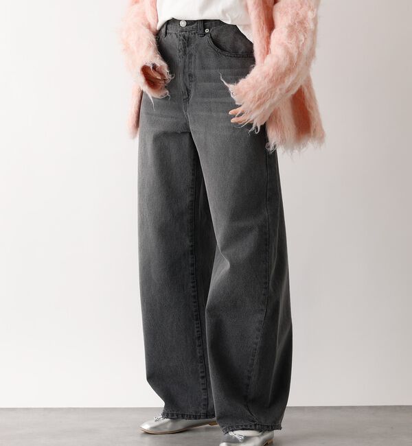 abahouse mavie「【GISELe 4月号掲載】ウォッシュドバレルジーンズ」|デニム|