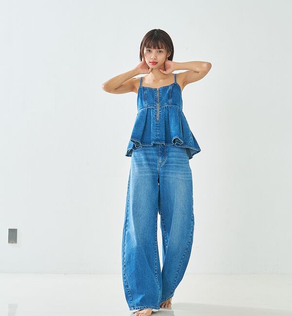 abahouse mavie「【GISELe 4月号掲載】ウォッシュドバレルジーンズ」|デニム|