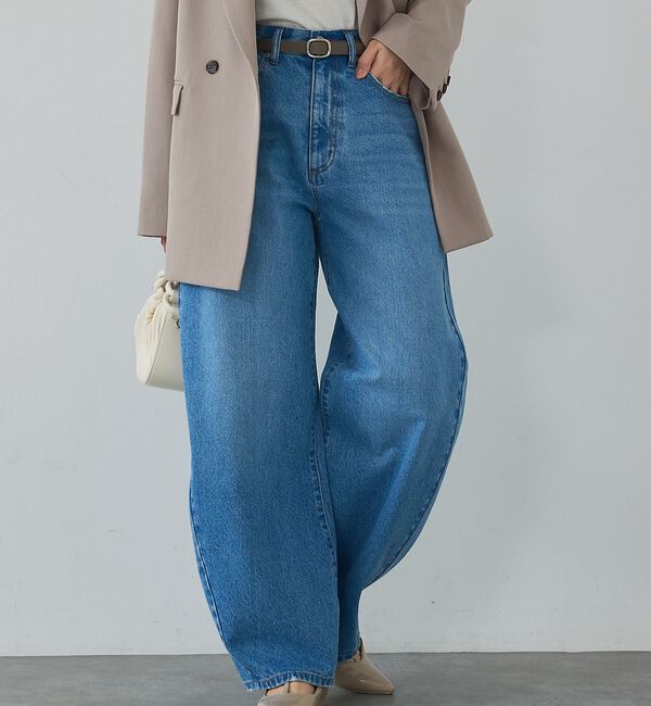 abahouse mavie「【GISELe 4月号掲載】ウォッシュドバレルジーンズ」|デニム|