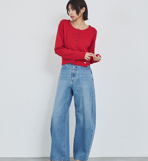 abahouse mavie「【GISELe 4月号掲載】ウォッシュドバレルジーンズ」|デニム|