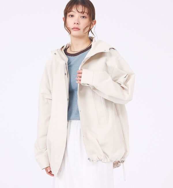abahouse mavie「【春アウター】フーデッドブルゾン」|ブルゾン・スタジャン|