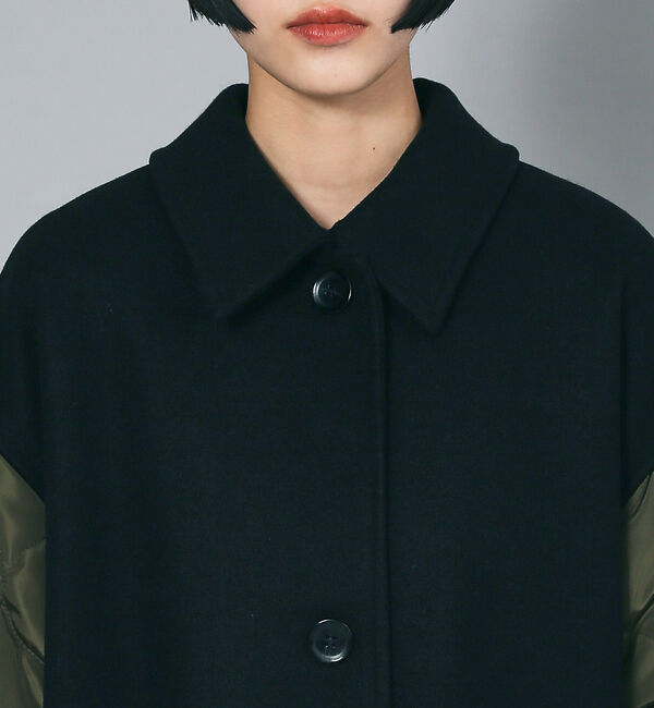 NOMINE「袖キルティングステンカラーコート」|ステンカラーコート|