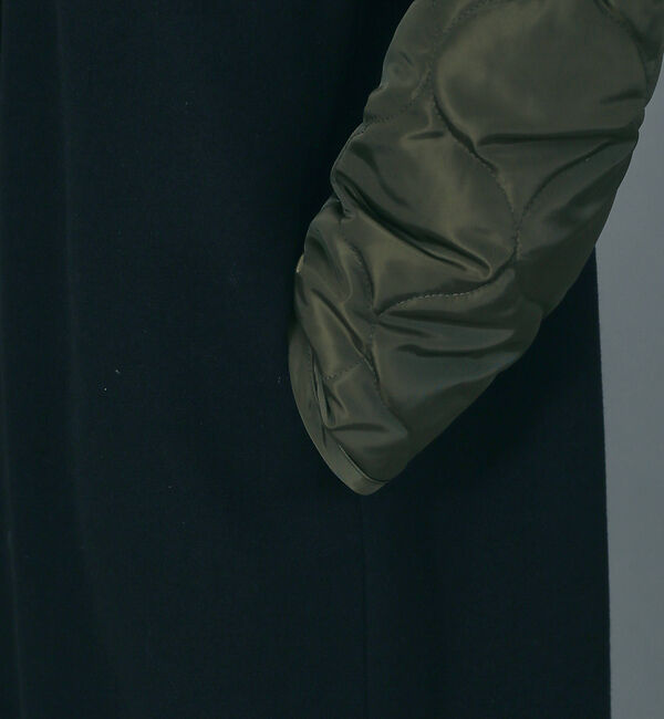 NOMINE「袖キルティングステンカラーコート」|ステンカラーコート|