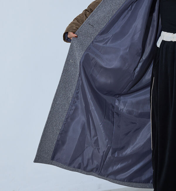 NOMINE「袖キルティングステンカラーコート」|ステンカラーコート|