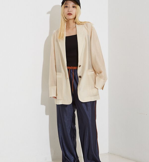 NOMINE「バックスリット シルキー シアー ジャケット」|その他|