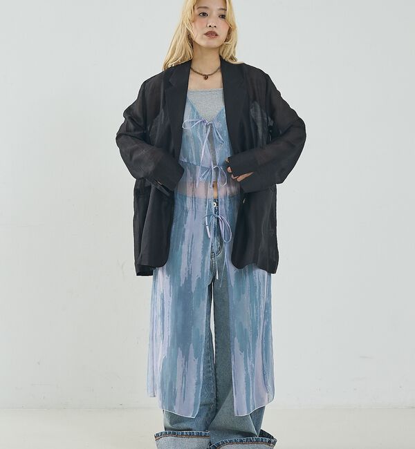 NOMINE「バックスリット シルキー シアー ジャケット」|その他|