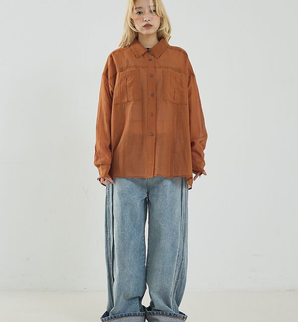 NOMINE「オーバーサイズ シアーシャツ」|シャツ・ブラウス|
