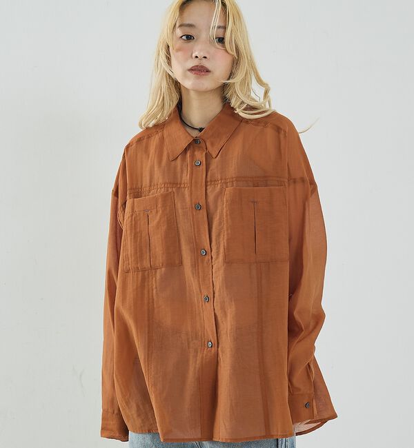 NOMINE「オーバーサイズ シアーシャツ」|シャツ・ブラウス|