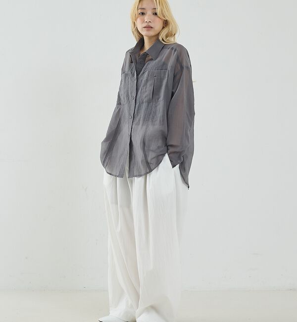NOMINE「オーバーサイズ シアーシャツ」|シャツ・ブラウス|