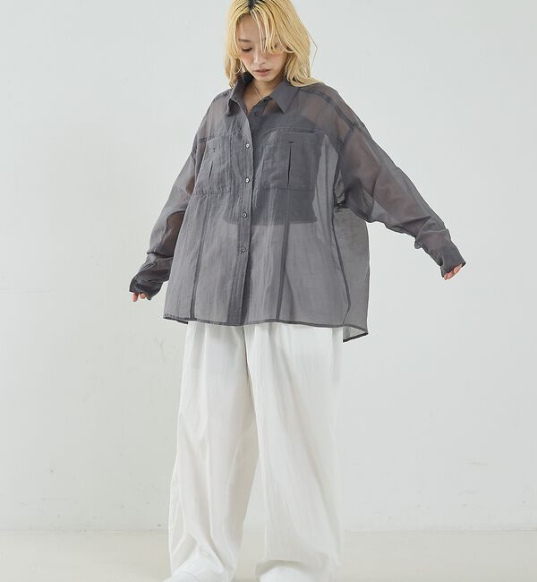 NOMINE「オーバーサイズ シアーシャツ」|シャツ・ブラウス|