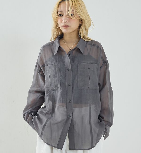 NOMINE「オーバーサイズ シアーシャツ」|シャツ・ブラウス|