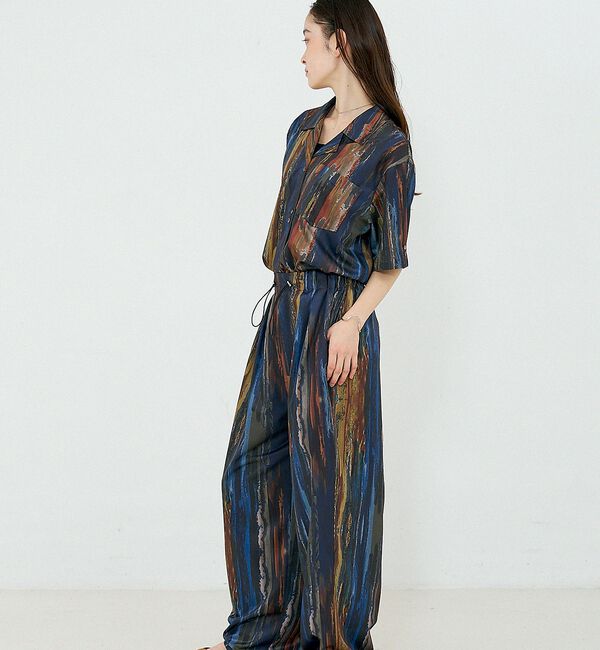 NOMINE「【セットアップ対応】ペイント柄 ドロストコード タックパンツ」|その他|