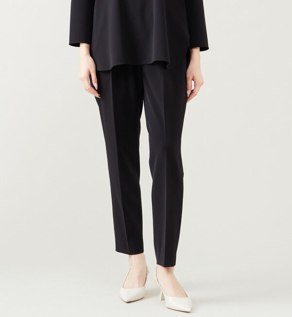 TIARA「イージタックパンツ（セットアップ対応）」|スラックス|ブラック