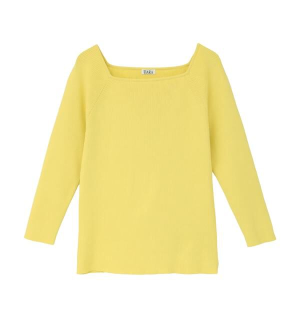 TIARA「スクエアネックリブニット」|ニット・セーター|