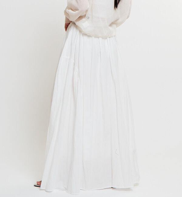 Soffitto「インド綿配色ゴムシャーリングギャザースカート」|スカート|